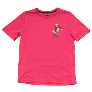 3/$20 Naruto Shippuden Crew Neck Tshirt Boys Large Red Graphic Short Sleeve Top